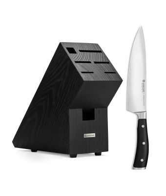 Wüsthof Cassic Ikon Chef Knife with Black Ash Knife Block (1090370102)