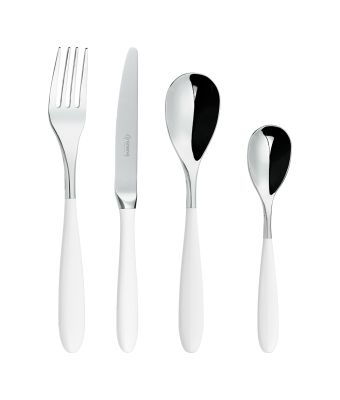 Grunwerg Yin & Yang White 24 Piece Cutlery Set for 6 People