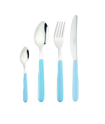 Grunwerg Greenwork 24 Piece Cutlery Set Seersucker Stripe