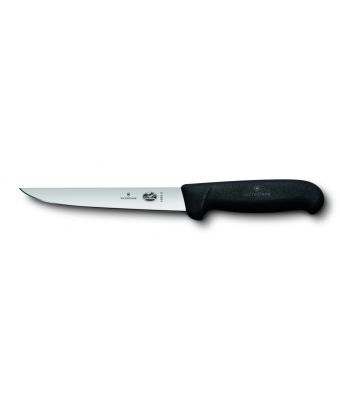 New VICTORINOX Fibrox Boning Knife 12cm Curved Narrow Blade Black