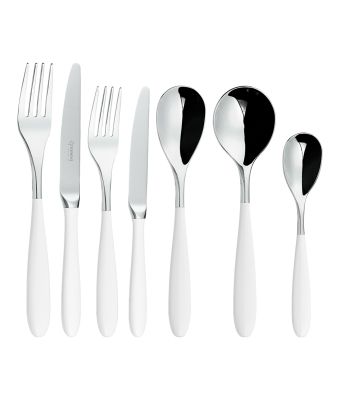 Grunwerg Yin & Yang White 56 Piece Cutlery Set for 8 People