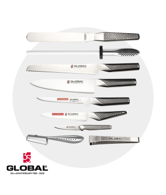 Global 35th Anniversary 10 Piece Chef's Knife Case Set