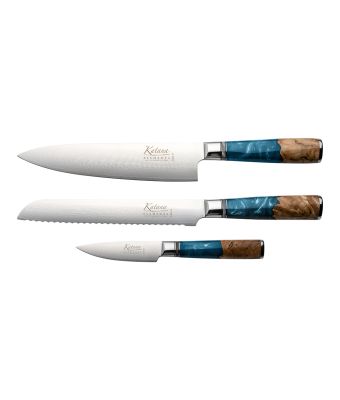 Katana Elements 3 Piece Knife Set Ocean Blue