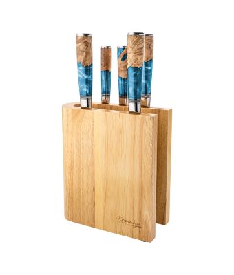 Katana Elements 6 Piece Knife Block Set Ocean Blue