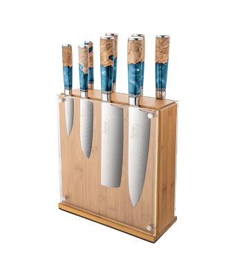 Katana Elements 9 Piece Knife Block Set Ocean Blue