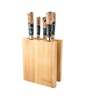 Katana Elements 6 Piece Knife Block Set Rainforest Green