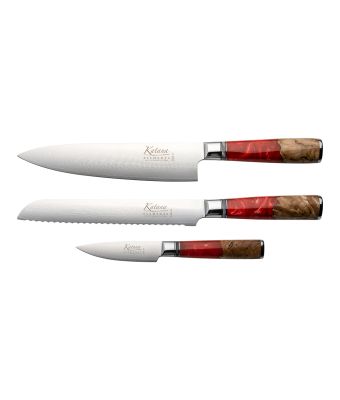 Katana Elements 3 Piece Knife Set Volcanic Red