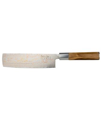 Katana Flame Nakiri Knife 18cm Olivewood