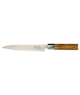 Katana Flame Carving Knife 20cm Olivewood