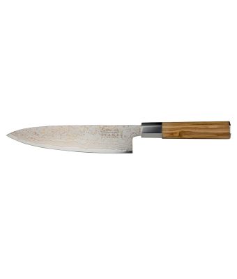 Katana Flame Chefs Knife 20cm Olivewood