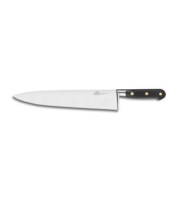 Lion Sabatier® Ideal Carbone 30cm Cook's Knife (Carbon Steel Blade with Black Handle & Brass Rivets)