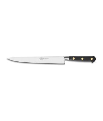 Lion Sabatier® Ideal Carbone 25cm Slicing Knife (Carbon Steel Blade with Black Handle & Brass Rivets)