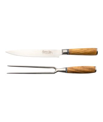 Katana Saya Olivewood 2 Piece Carving Set