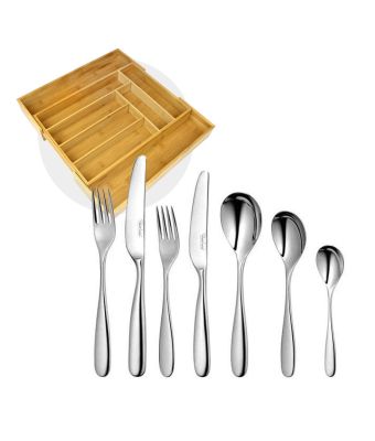 Robert Welch Stanton Bright Cutlery 56 Piece Set with Free Large Cutlery Tray